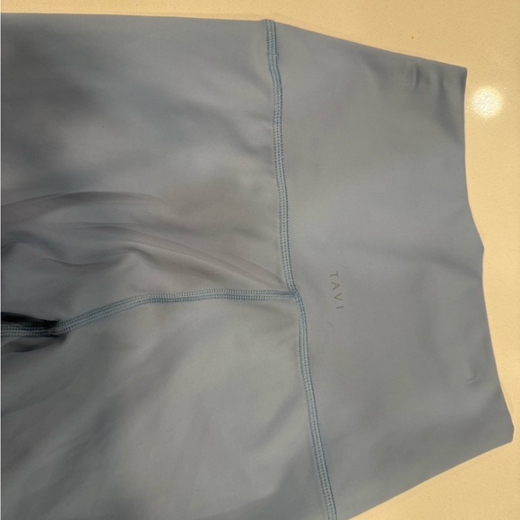 Blue Scallop High Waisted 7/8 Leggings - Picture 6 of 6